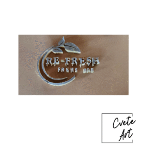 Табела за бранд – интарзия от дърво